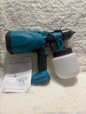 Source Unknown Teal and Black Cordless Paint Spray Gun no battery included